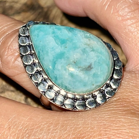 Amazonite Ring Size 8 1/4 - Picture 1 of 10